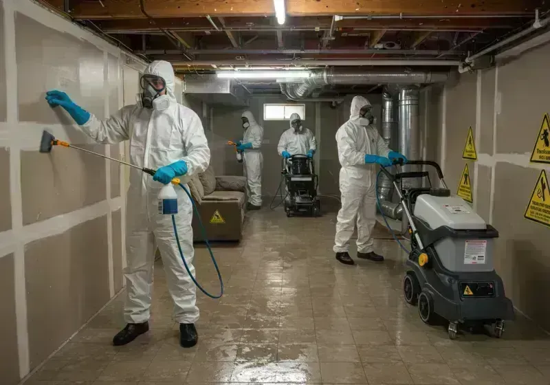 Basement Moisture Removal and Structural Drying process in Warren County, MO